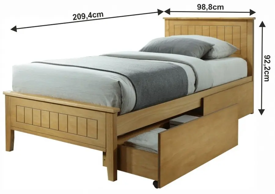 Кровать Mobhaus Midea 90x200 (Oak) - 2