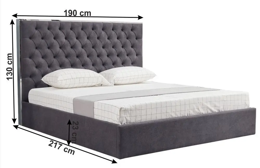 Кровать Mobhaus Nadia 160х200 (Dark Gray) - 2
