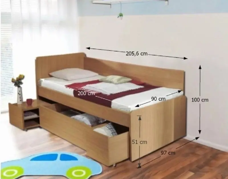 Кровать Mobhaus Oto 90x200 (Beech)