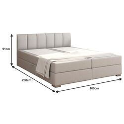 Кровать Mobhaus Riana Komfort 160x200 (Light Gray) Thumb