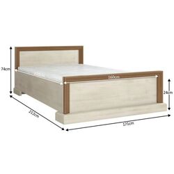 Pat Tempo Kondela Royal L1 160x200 (Nothern Pine/Wild Oak) Thumb