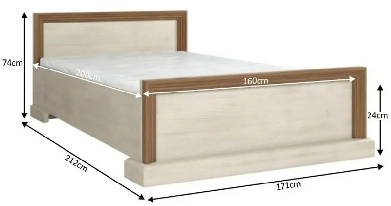 Pat Tempo Kondela Royal L1 160x200 (Nothern Pine/Wild Oak)