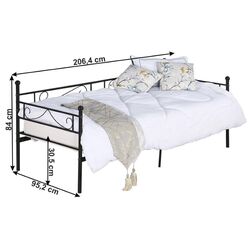 Кровать Mobhaus Rozali 90x200 (Black) Thumb