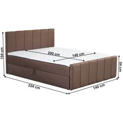 Pat Mobhaus Star Boxspring 140x200 (Brown) Thumb