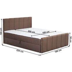 Pat Mobhaus Star Boxspring 160x200 (Brown) Thumb