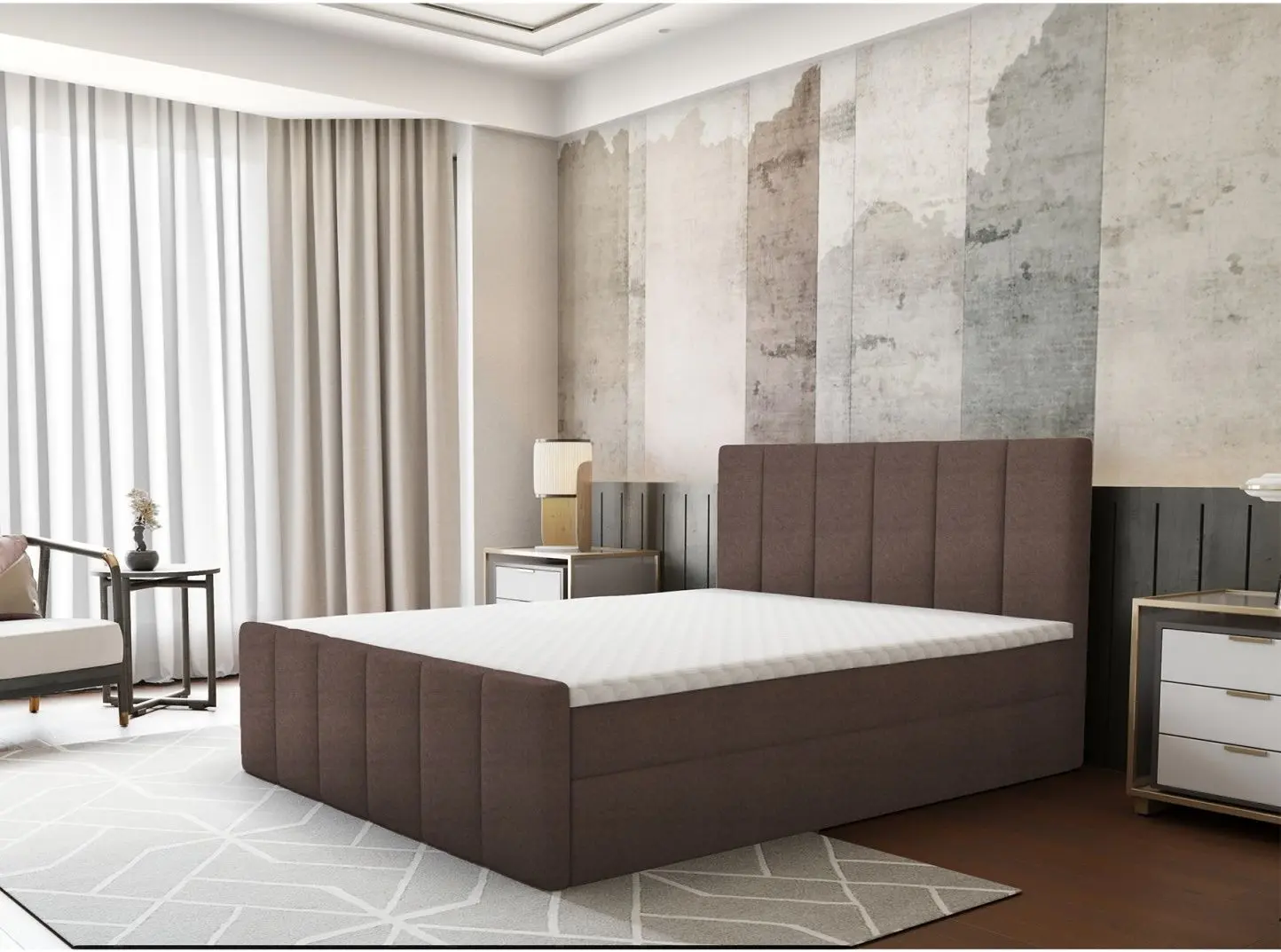 Pat Mobhaus Star Boxspring 160x200 (Brown)