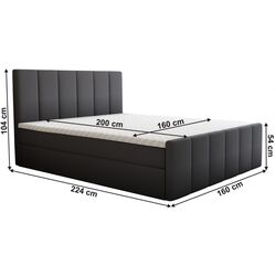 Pat Mobhaus Star Boxspring 160x200 (Gray) Thumb