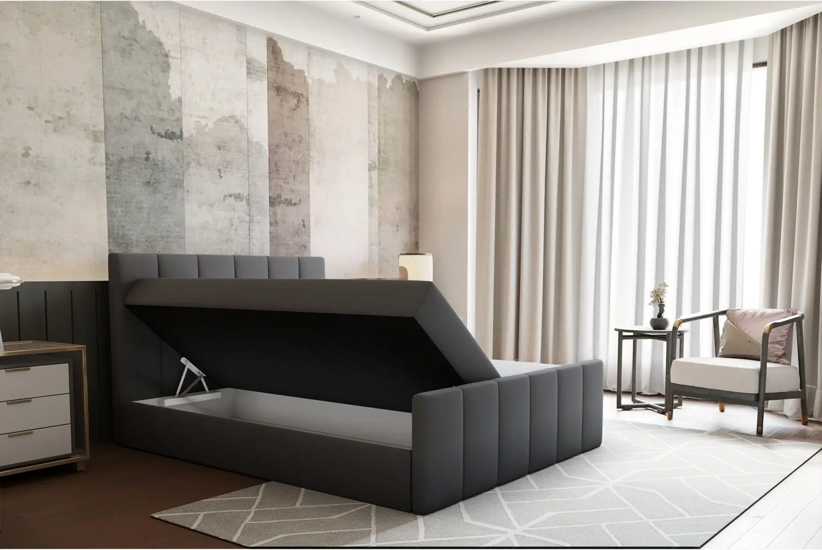 Pat Mobhaus Star Boxspring 180x200 (Gray) - 5