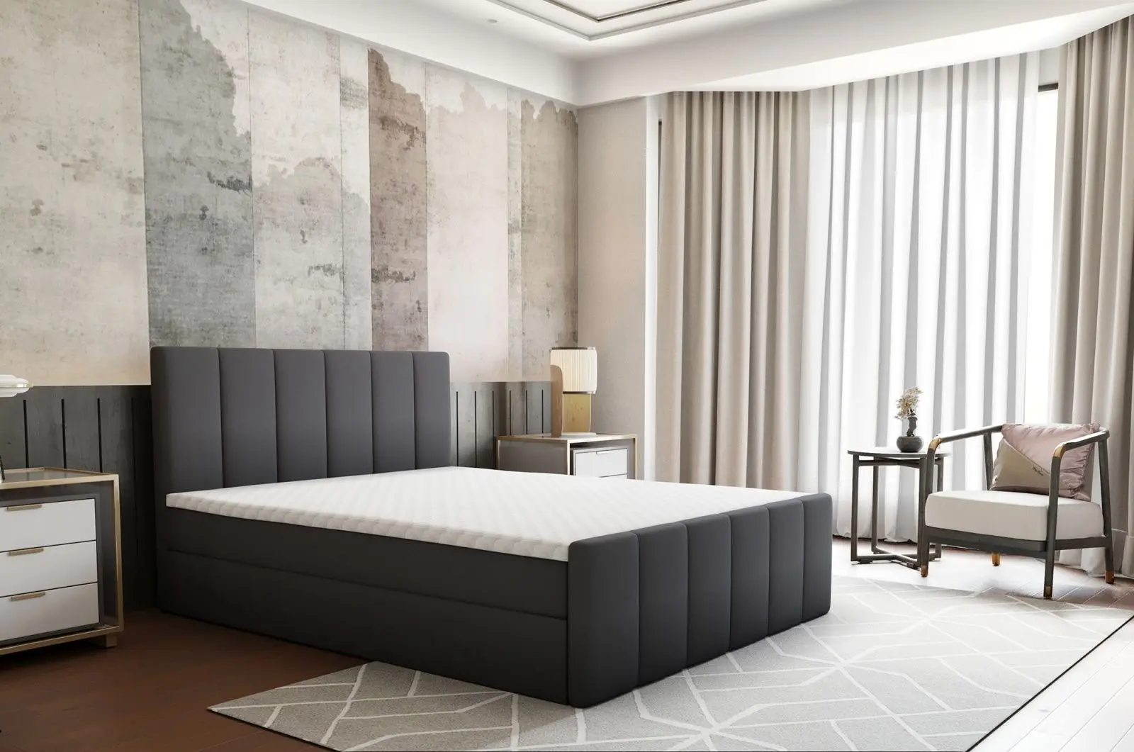Pat Mobhaus Star Boxspring 180x200 (Gray) - 6