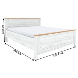 Кровать Tempo Kondela Sudbury 160x200 (Craft Oak Golden/Craft Oak White) Thumb