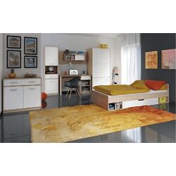 Кровать Mobhaus Teyo 90х200 (White/Sonoma Oak) Thumb