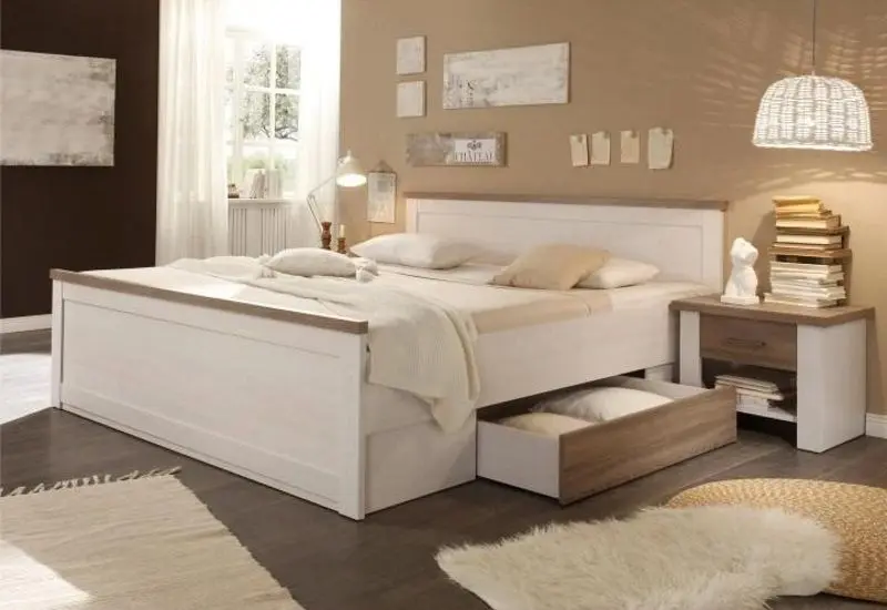 Pat + Noptiere Tempo Kondela Lumera 180x200 (White Pine/Sonoma Oak Truffle)