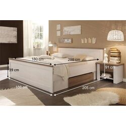 Pat + Noptiere Tempo Kondela Lumera 180x200 (White Pine/Sonoma Oak Truffle) Thumb