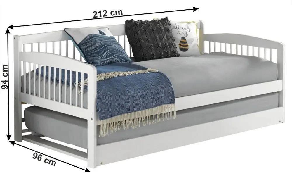 Pat extensibil Mobhaus Pedreza 90x200 (White)