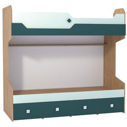 Pat suprapus Mobi Junior 01.71 (White/Mint/Petrol)