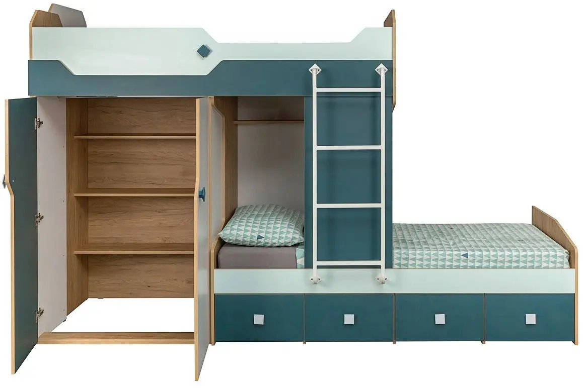 Pat suprapus Mobi Junior 11.06 (White/Mint/Petrol) - 2