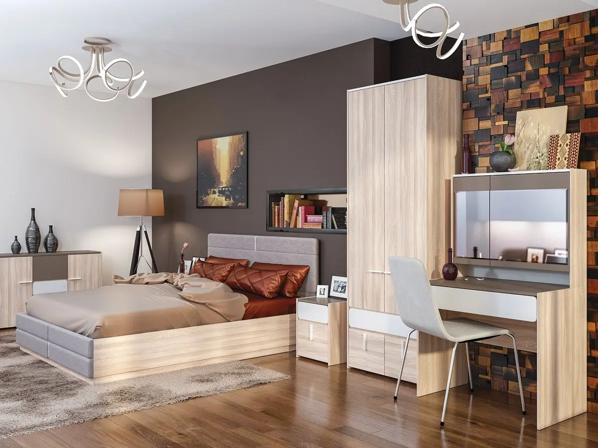 Pat Mobi Elen 160x200 (Ash Shimo Light/Savana Latte)