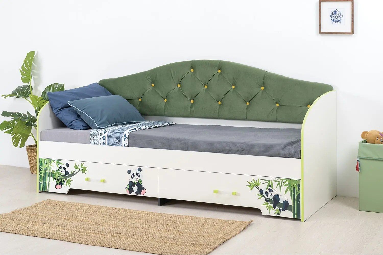 Pat Mobi Grin 11.35.01 80x200 (White Shagreen/Black/Leafy Green) - 2