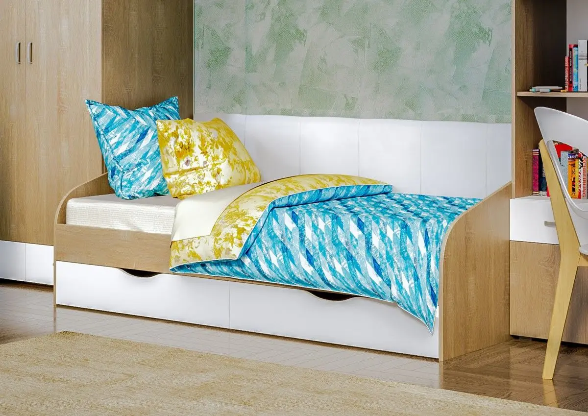 Pat Mobi Linda 01.60 90x200 (Sonoma Oak/White) - 2