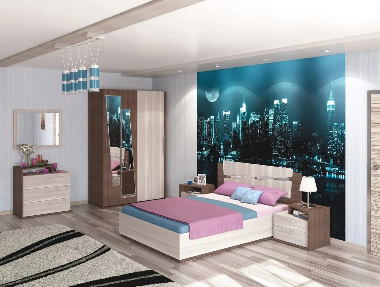 Pat Mobi Monika 160х200 (Ash Shimo Light/Ash Shimo Dark)