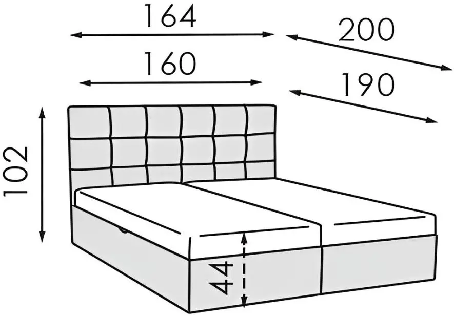 Pat continental + Topper Modern Modena Roll Up H-4/Dolce 09 (Dark Gray)