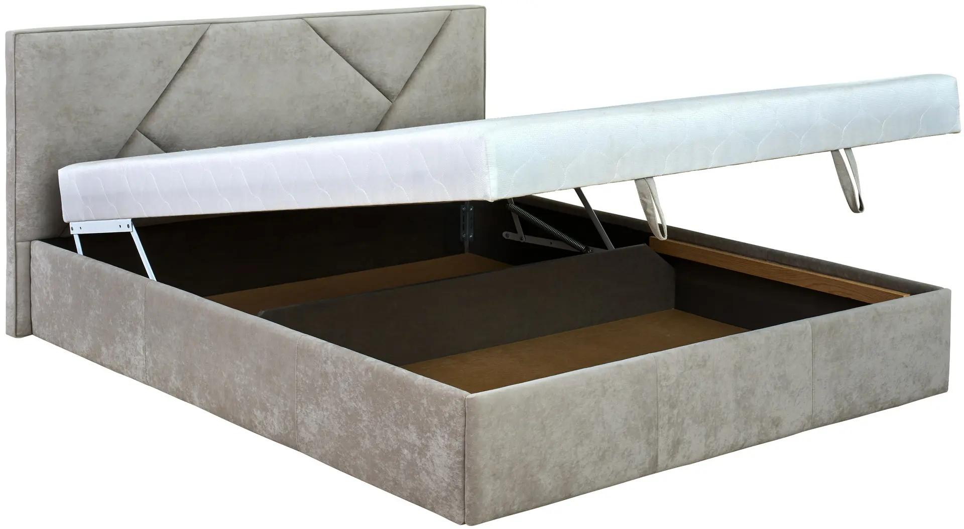 Кровать Modern Ameli 1 Vavilon 62 подъемный механизм 160x200 (Beige-Gray Dark)