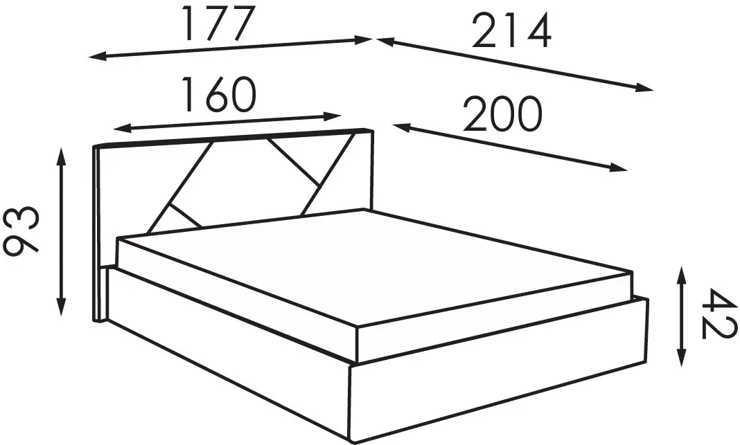 Кровать Modern Ameli 1 Vavilon 62 подъемный механизм 160x200 (Beige-Gray Dark)