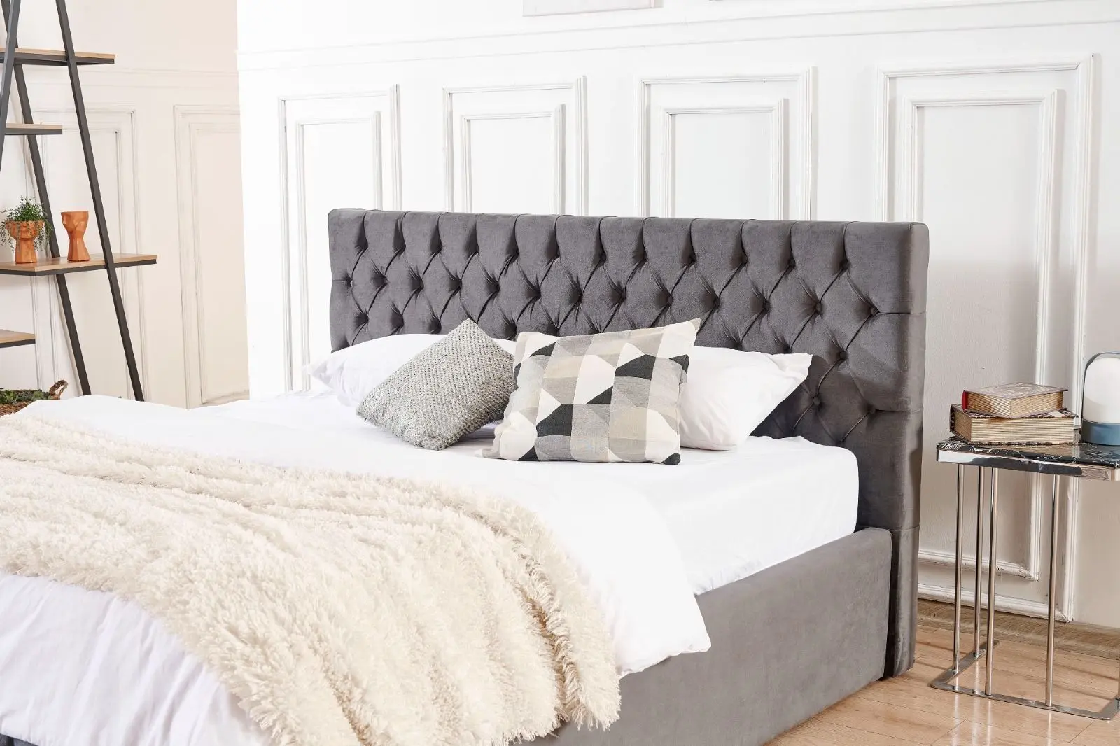 Pat Monessa Ayla Highbed 160x200 Babyface 08 (Anthracite) - 4