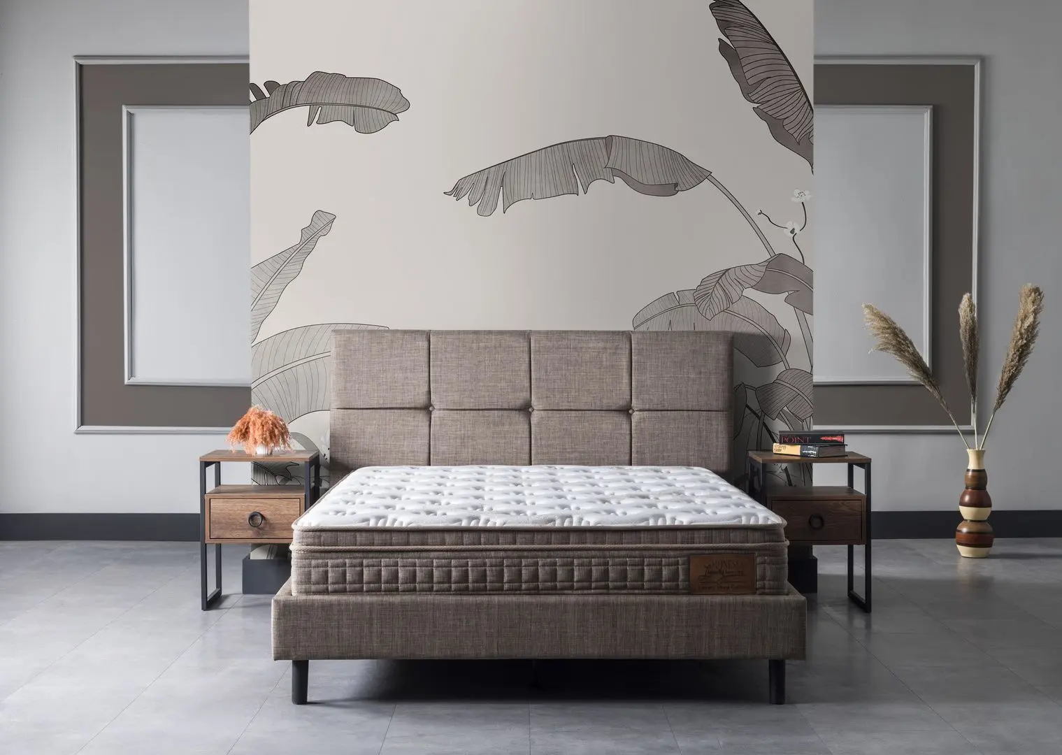 Кровать Monessa Carre 140x200 Keten Q (Brown Light) - 2