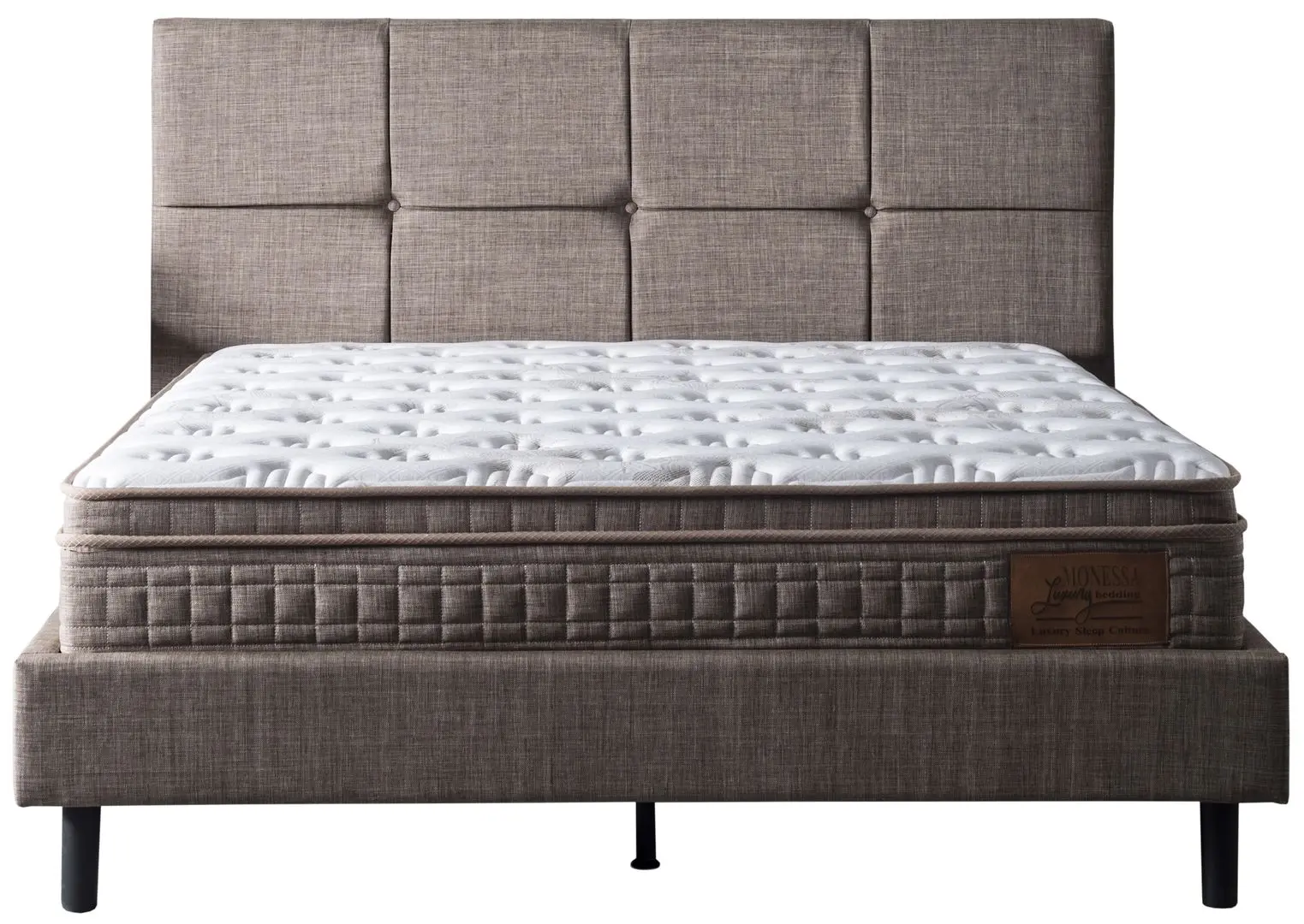 Кровать Monessa Carre 140x200 Keten Q (Brown Light)