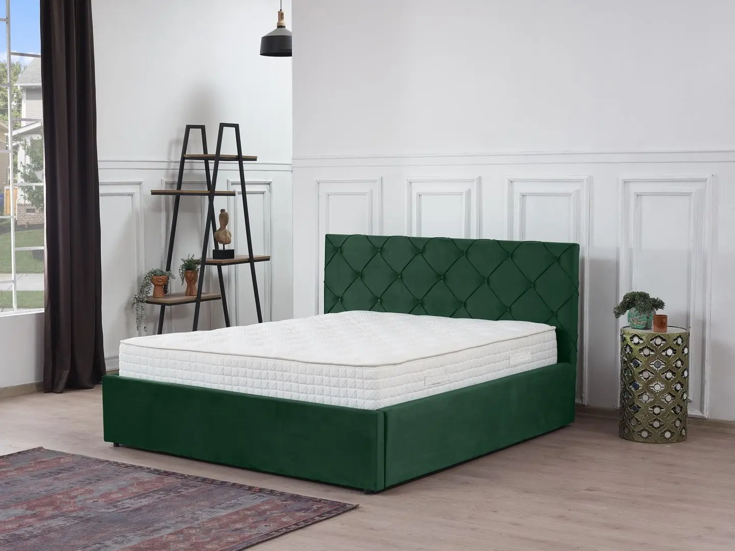 Кровать Monessa Majestic Highbed 180x200 с подъемным механизмом Sasmen (Green) - 2