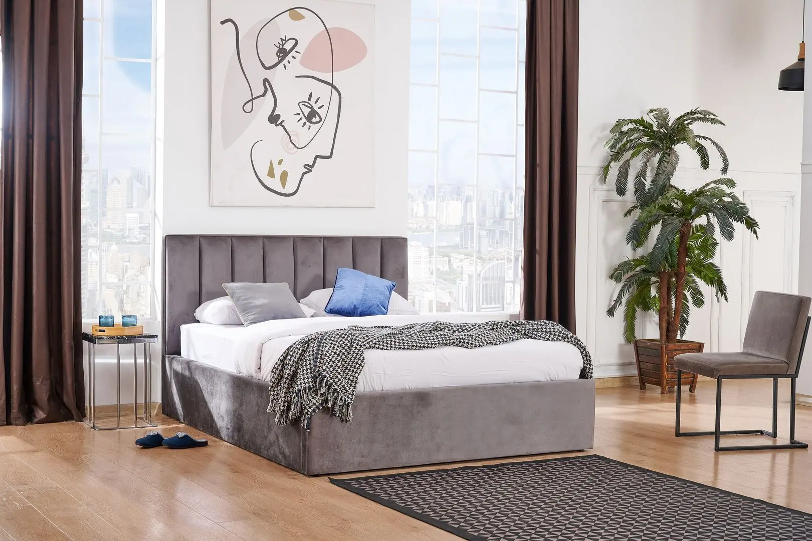 Pat Monessa Vertical Highbed 140x200 cu mecanism de ridicare Duca (Grey) - 3