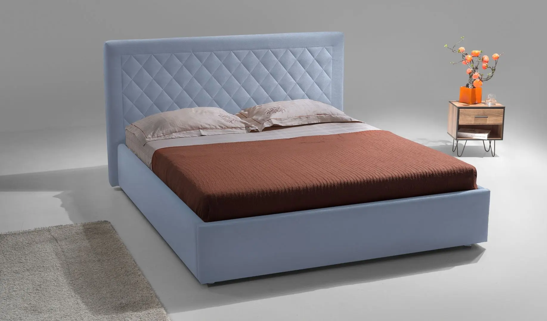 Pat Montella Arolsen Riviera 80 cu mecanism de ridicare 160x200 (Gray-Blue)