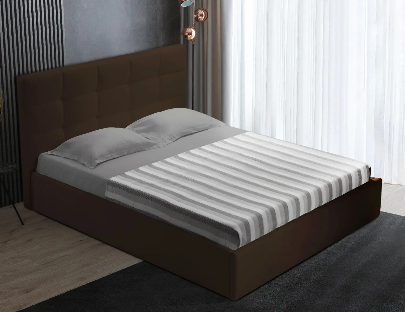 Кровать Montella Napoli Riviera 28 160x200 (Dark Brown)