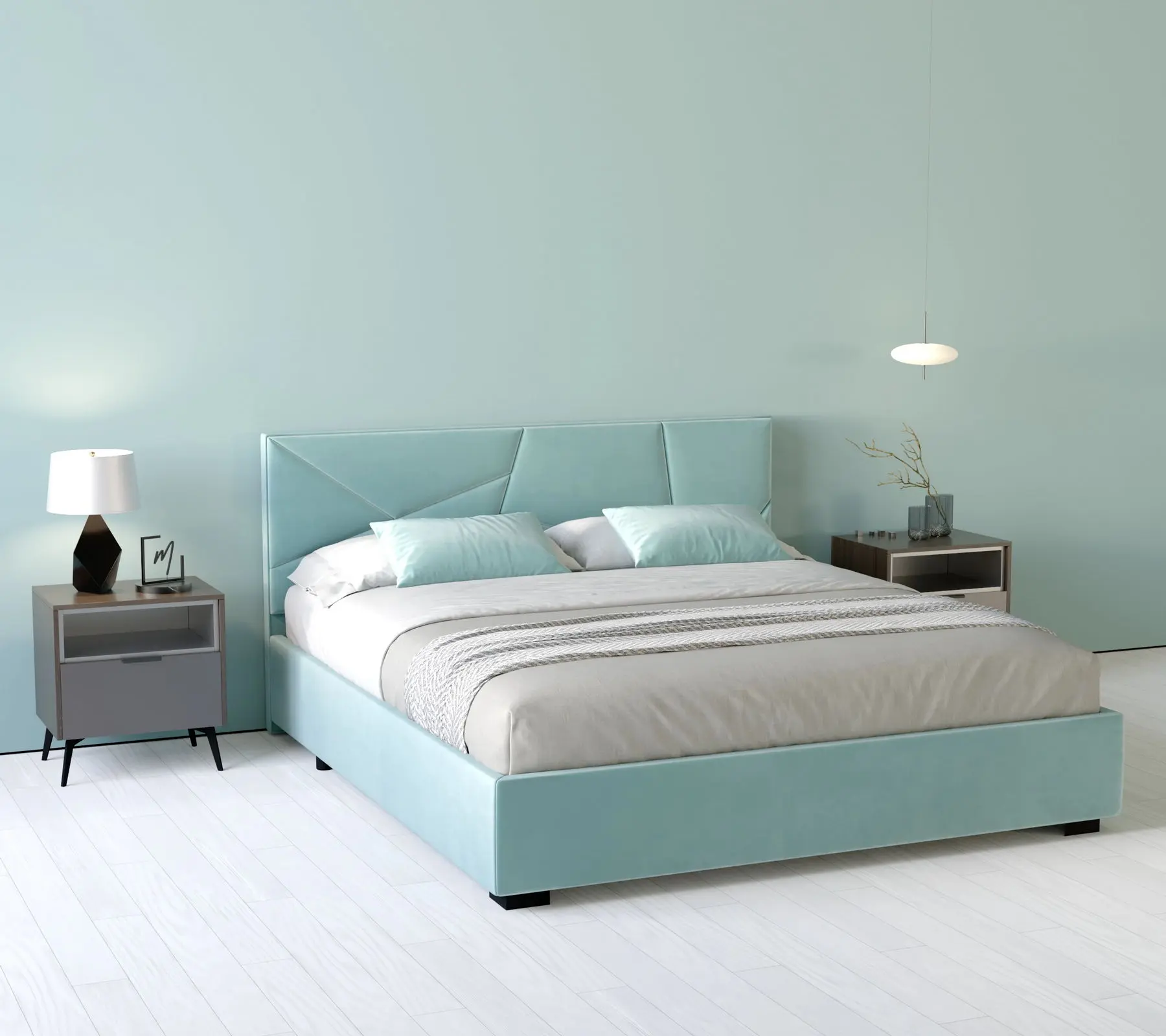 Кровать my-Lilu 200x200 (Acqua)