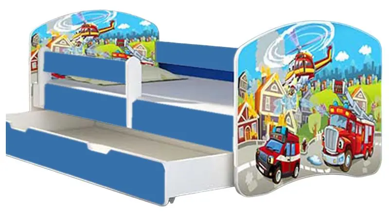 Кровать MyKids Fire Station с ящиком 160x80 (Blue) - 2