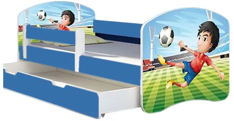 Pat MyKids Football cu sertar 160x80 (Blue) - 3