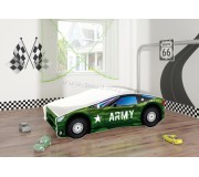 Pat MyKids Race Car 07 Army 160x80 (Green)