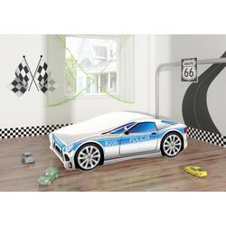 Pat MyKids Race Car 09 160x80 (White/Blue) Thumb