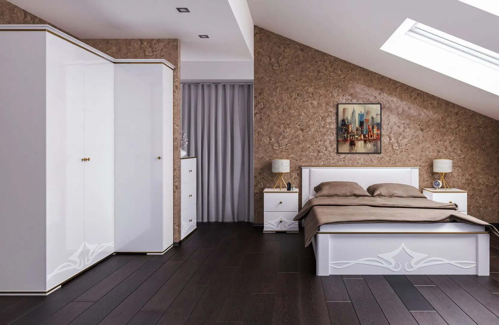 Кровать Неман Либерти МН-313-01-180 (Белый Глянец/Белый) - 3