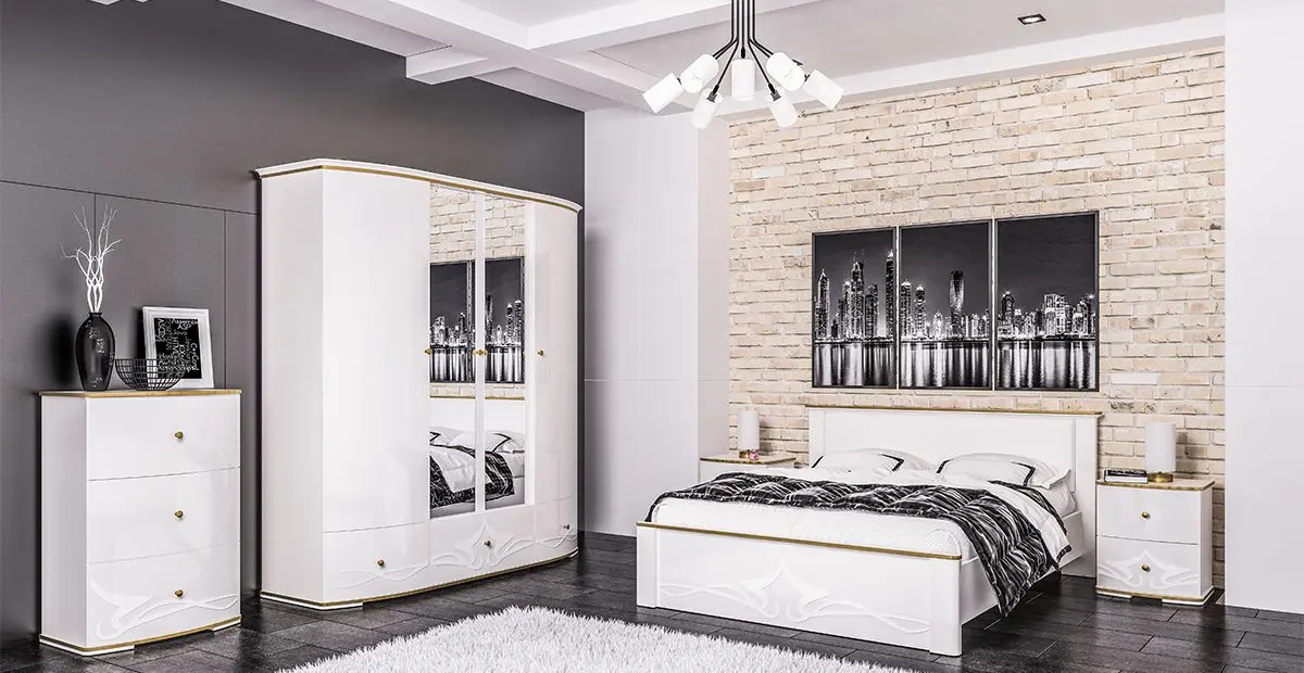 Pat Неман Liberti МН-313-01 160x200 (White Gloss/White) - 3