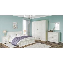 Кровать Неман Марсель МН-126-01(1) (Крашеное Дерево/Крем) Thumb