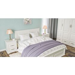 Кровать Неман Марсель МН-126-01-180(1) (Крашеное Дерево/Крем) Thumb