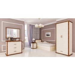 Кровать Неман Марсель МН-126-18 90х200 Крем/Дуб Кантри (с подъем. мех.) Thumb