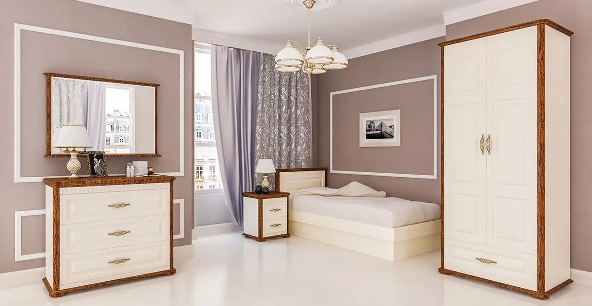 Кровать Неман Марсель МН-126-18 90х200 Крем/Дуб Кантри (с подъем. мех.) - 3