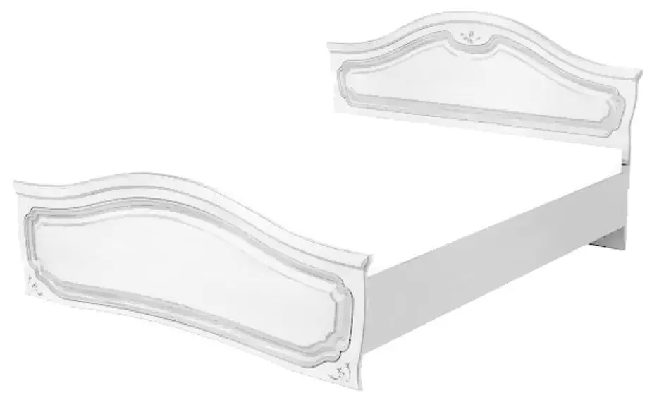 Кровать Неман Орхидея СП-002-12 160x200 (Белый Полуглянец)