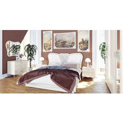 Кровать Неман София МН-025-01 (Крем Глянец/Крем) Thumb