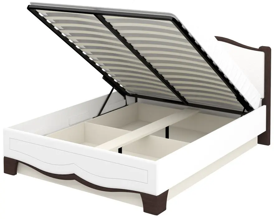 Кровать Неман Тиффани МН-122-01М 160x200 Венге/Белый Полуглянец (с подъем. мех.) - 4