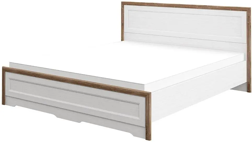 Кровать Неман Тиволи МН-035-25-160 (Белый Структурный/Дуб Стирлинг)