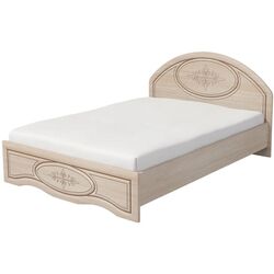 Кровать Неман Василиса К1-160МП Дуб Беленый/Патина Кофе с молоком (с подъем. мех.)